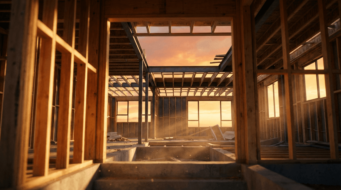 Large institutional building project under construction